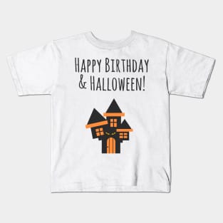 Happy Birthday And Halloween Kids T-Shirt